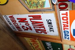 Vintage Playerand39s No3 Virginia Cigarette Enamel Sign 