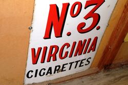 Vintage Playerand39s No3 Virginia Cigarette Enamel Sign 