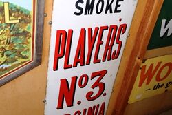 Vintage Playerand39s No3 Virginia Cigarette Enamel Sign 