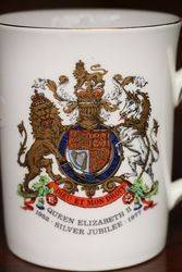 Vintage Queen Elizabeth II 19521977 Silver Jubilee Mug