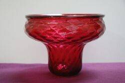 Vintage Ruby Glass Lamp Shade 