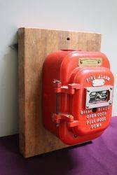 Vintage Samson Fire Alarm Pull Down Call Box Wall Mount  