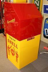 Vintage Shell Stickman Single Pump Garage Lubester Cabinet