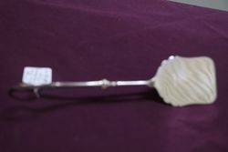 Vintage Silver Plate Cake Serving Tongs 