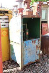 Vintage Single Pump Bread Bin Oil Cabinet 