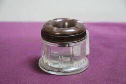 Vintage Smart Glass + Brown Bakelite Ashtray 