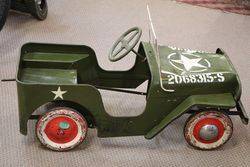 Vintage Triang  Jeep US Army Pedal Car  