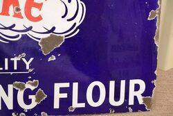 Vintage Use Feathery Flake Self Raising Flour Enamel Advertising Sign 