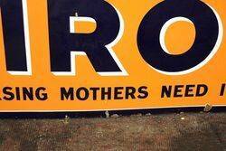 Vintage VIROL Nursing Mothers Need It Enamel Sign 