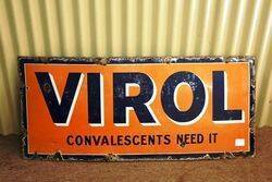 Vintage Virol Convalescents need It Enamel Sign 