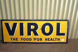 Vintage Virol The Food for Health Enamel Sign 