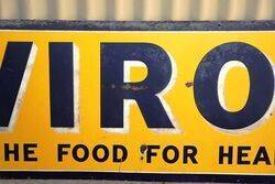 Vintage Virol The Food for Health Enamel Sign 