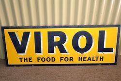 Vintage Virol The Food for Health Enamel Sign 