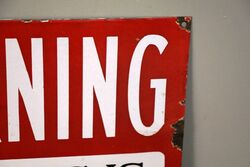 Vintage Warning Smoking is Forbidden Enamel Sign 