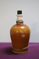 Vintage Whisky Bottle Pottery Table Lamp 