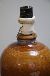 Vintage Whisky Bottle Pottery Table Lamp 