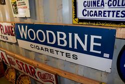Vintage Woodbine Cigarettes Enamel Advertising Sign 