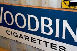 Vintage Woodbine Cigarettes Enamel Advertising Sign 