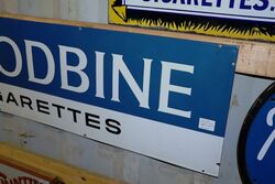 Vintage Woodbine Cigarettes Enamel Advertising Sign 