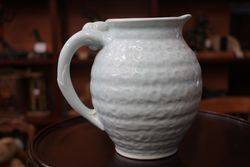 Vintage pottery blue jug BJP England 