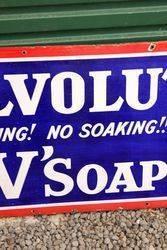 Vovolution Soap Pictorial Enamel Advertising Sign