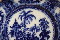 WAdams Blue and White  ironstone China Plate  Kyber pattern C1895 