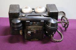 WW2 All Bakelite andquotFandquot MkII Field Telephone 