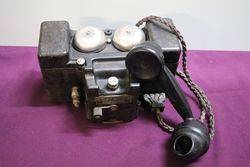 WW2 All Bakelite andquotFandquot MkII Field Telephone 