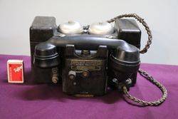 WW2 All Bakelite andquotFandquot MkII Field Telephone 
