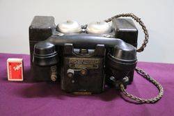 WW2 All Bakelite andquotFandquot MkII Field Telephone 