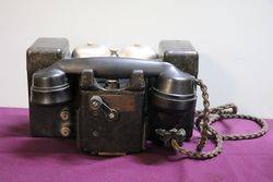 WW2 All Bakelite andquotFandquot MkII Field Telephone 