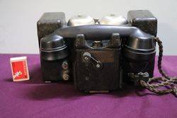 WW2 All Bakelite andquotFandquot MkII Field Telephone 