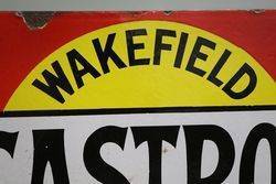 Wakefield Castrol Double Sided Enamel Advertising Sign