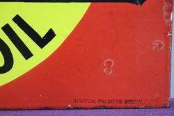 Wakefield Castrol Double Sided Enamel Advertising Sign