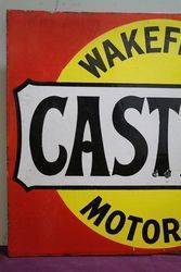 Wakefield Castrol Double Sided Enamel Advertising Sign