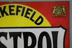 Wakefield Castrol Motor Oil Double Sided Enamel Sign 