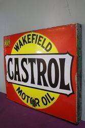 Wakefield Castrol Motor Oil Double Sided Enamel Sign 