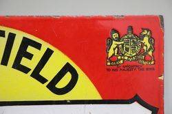 Wakefield Castrol Motor Oil Double Sided Enamel Sign 