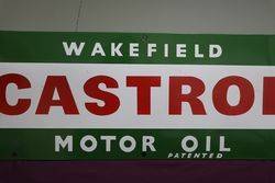 Wakefield Castrol Motor Oil Enamel Advertising Sign 