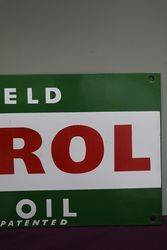 Wakefield Castrol Motor Oil Enamel Advertising Sign 