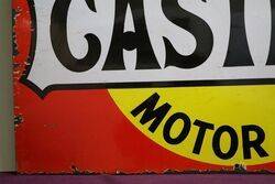 Wakefield Castrol Motor Oil Enamel Advertising Sign 