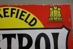 Wakefield Castrol Motor Oil Enamel Advertising Sign 