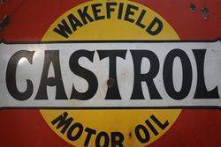 Wakefield Castrol Motor Oil Enamel Advertising Sign  