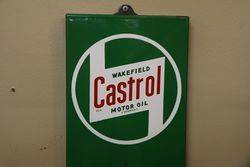 Wakefield Castrol andquotZandquot Enamel Advertising Thermometer Sign