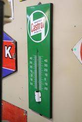 Wakefield Castrol andquotZandquot Enamel Advertising Thermometer Sign