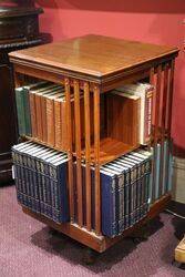 Walnut Revolving Bookcase 