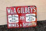 WandA Gilbeys Wines and Spirits Enamel Sign