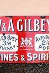 WandA Gilbeys Wines and Spirits Enamel Sign