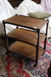 Waring + Gillow of Liverpool 3 Tier Walnut Tea Trolley 