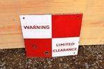 Warning Limited Clearance Enamel Sign